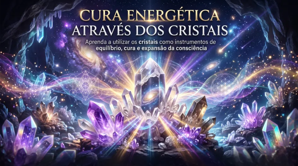Capa do Curso Cristais e Terapias Energéticas - Prof. Laércio Fonseca