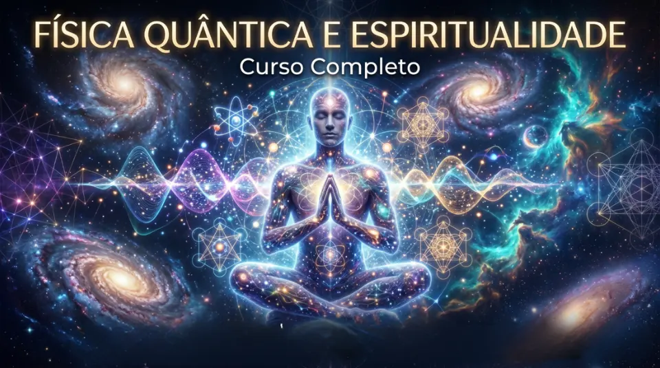 Capa do Curso Física Quântica e Espiritualidade - Prof. Laércio Fonseca