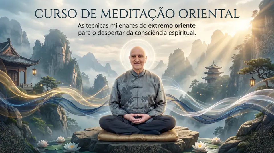 Capa do Curso Meditação Oriental - Prof. Laércio Fonseca