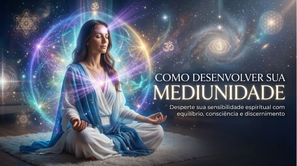 Capa do Curso Mediunidade e Sensitividade - Prof. Laércio Fonseca
