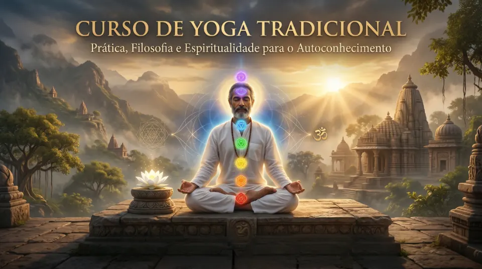 Capa do Curso Yoga e Autoconhecimento - Prof. Laércio Fonseca